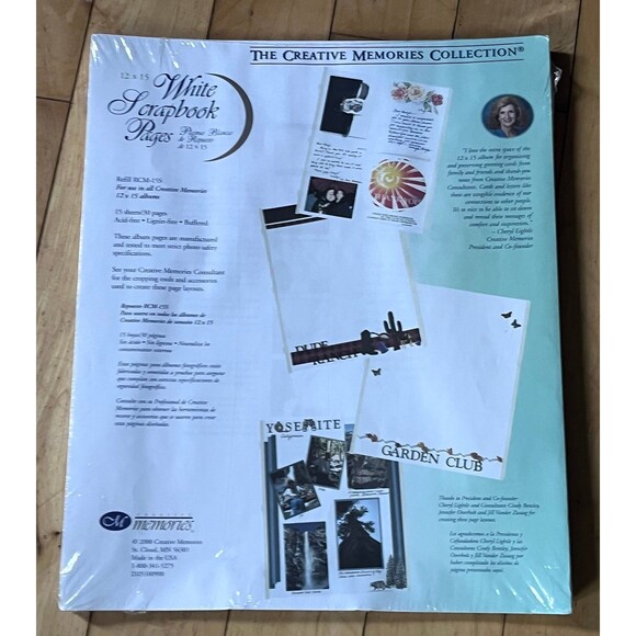 NEW Creative Memories 12 x 15 White Scrapbook Refill RCM-15S 15 Sheets 30 Pages - Picture 1 of 2